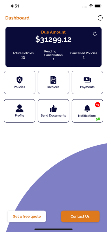 Freedomline mobile app on iPhone